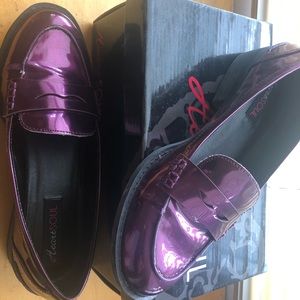 HeartSoul Metallic Plum Loafers